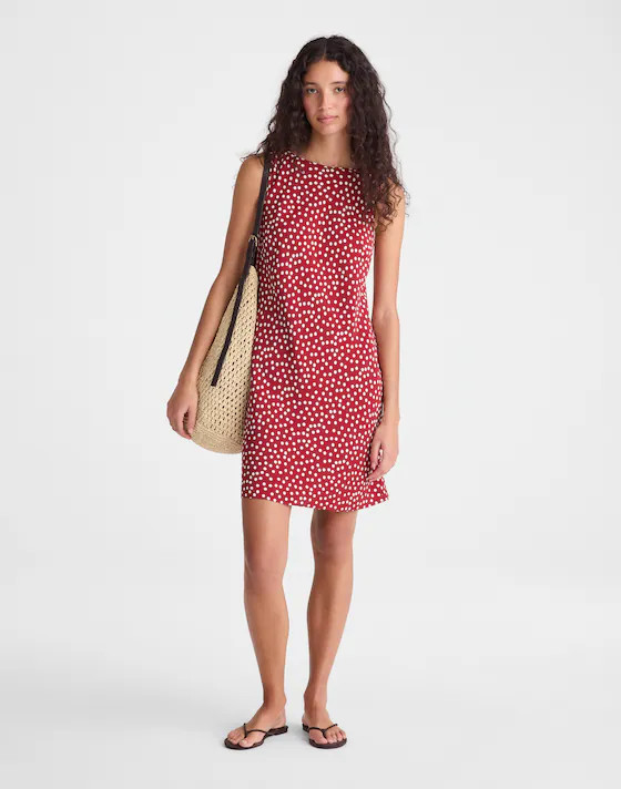 Boatneck Sleeveless Mini Dress | Madewell