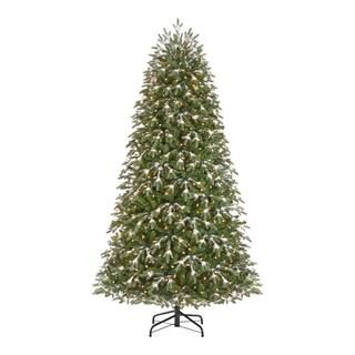 Home Decorators Collection 7.5 ft. Snowfall Shimmer Noble Fir Pre-Lit LED Artificial Christmas Tr... | The Home Depot