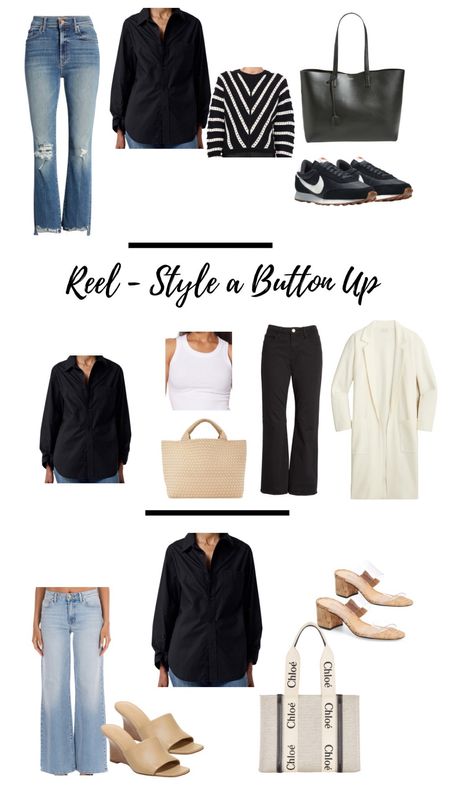 3 ways to style a button up blouse.
Sweaters, blouse, slides, sneakers, tote bags, cardigans, and tank tops.

#LTKstyletip #LTKunder100 #LTKFind