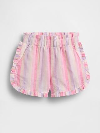 Baby & Toddler Linen-Cotton Ruffle Dolphin Shorts | Gap (US)