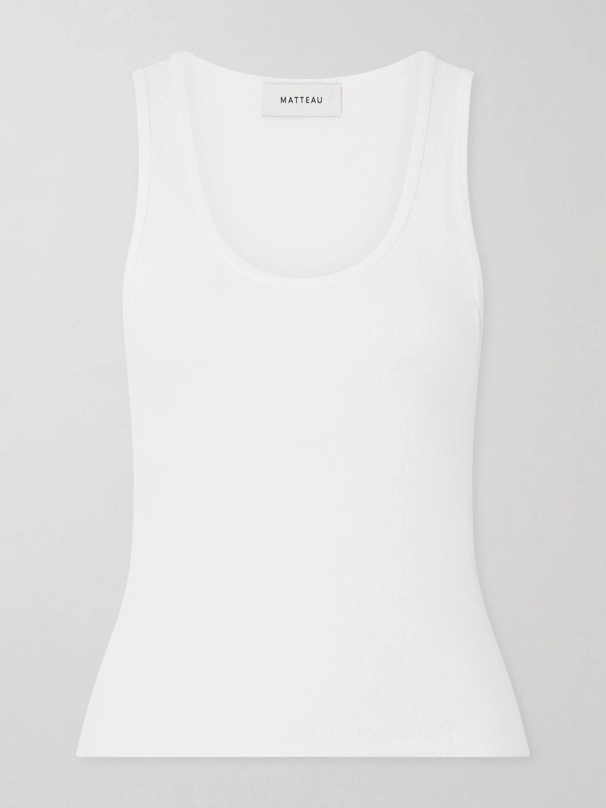 Matteau - Ribbed Organic Cotton-blend Jersey Tank - White | NET-A-PORTER (UK & EU)