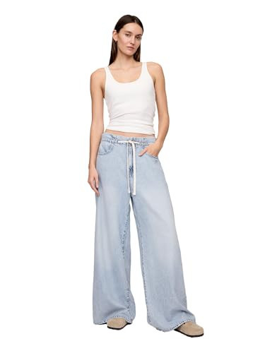 GAP Womens Pull-on Baggy Denim Jean Light Wash XXL | Amazon (US)