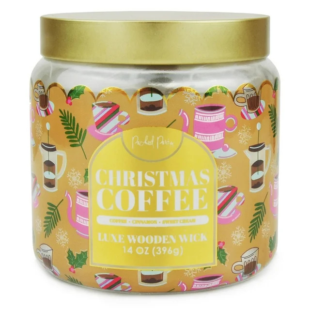 Packed Party Christmas Coffee Candle with Wood Wick, 14-Ounce - Walmart.com | Walmart (US)