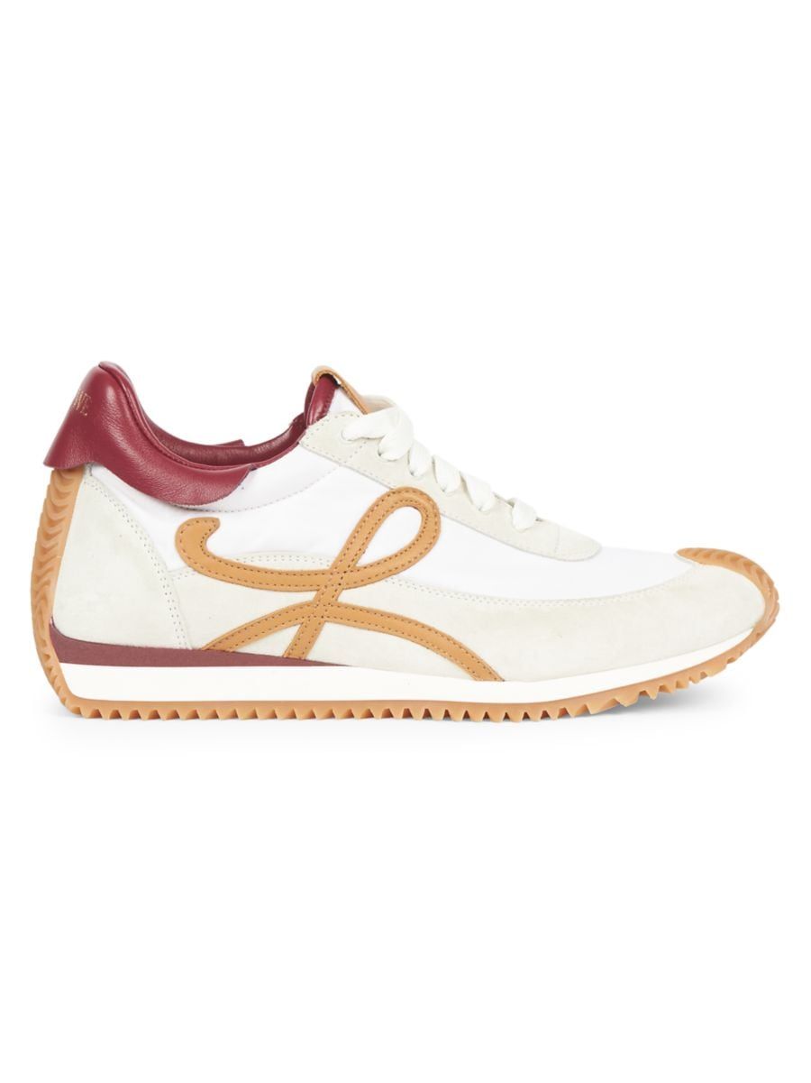 Flow Runner Mix Leather Sneakers | Saks Fifth Avenue