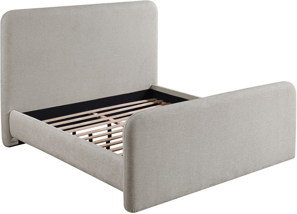 Wren Upholstered Queen Platform Bed Grey | 1stopbedrooms