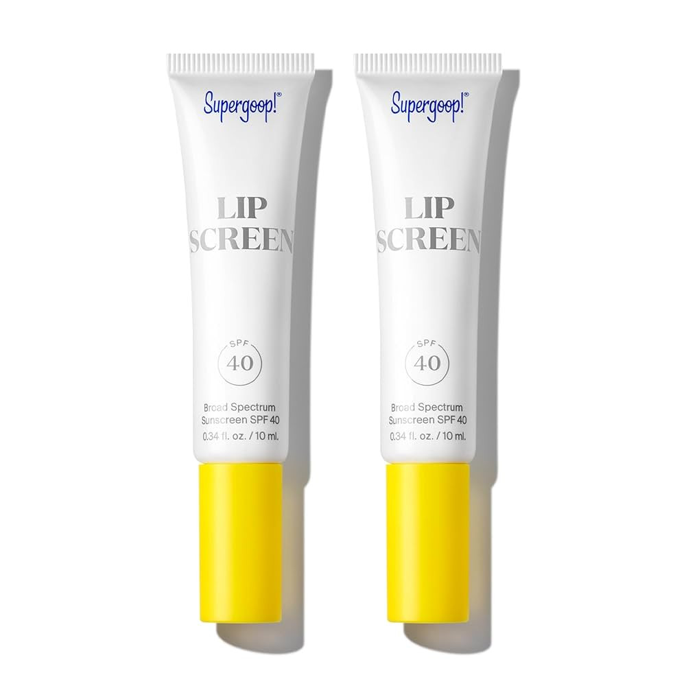 Supergoop! Lipscreen Shine SPF 40 - Pack of 2, 0.34 fl oz - Clear Lip Gloss with Grape Seed Extra... | Amazon (US)