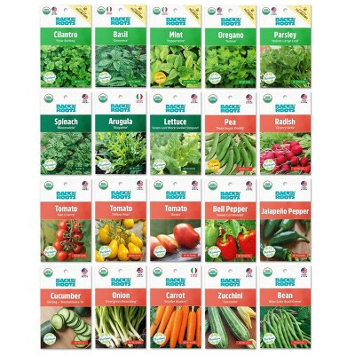 Back to the Roots 20pk Organic Herbs and Vegetable Seeds | Target