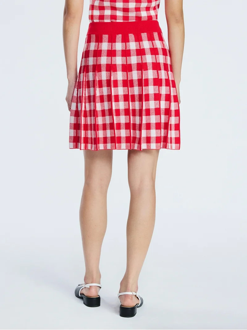 Free Assembly Women's Pleated Mini Sweater Skirt, Sizes XS-XXL | Walmart (US)