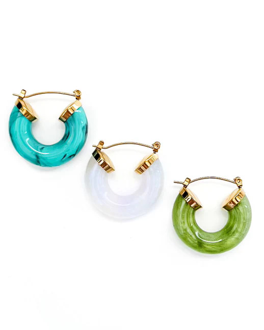 Ellbelle Chunky Acrylic Earring Hoops - Beljoy Jewelry | BÉLJOY