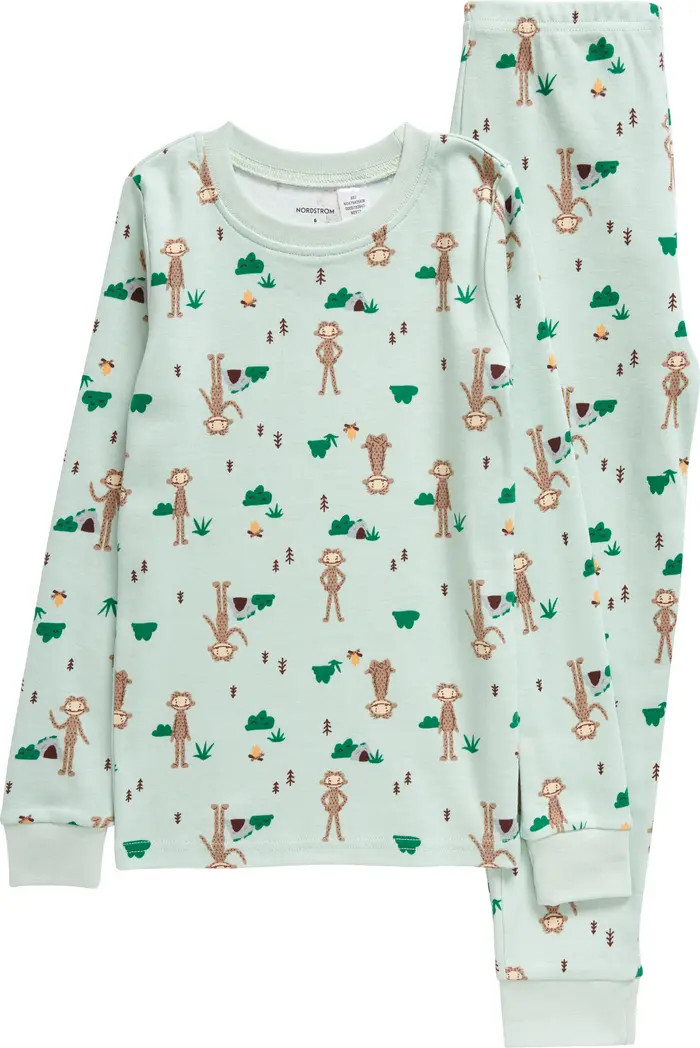 Kids' Slumberkins Fitted Cotton Pajamas | Nordstrom