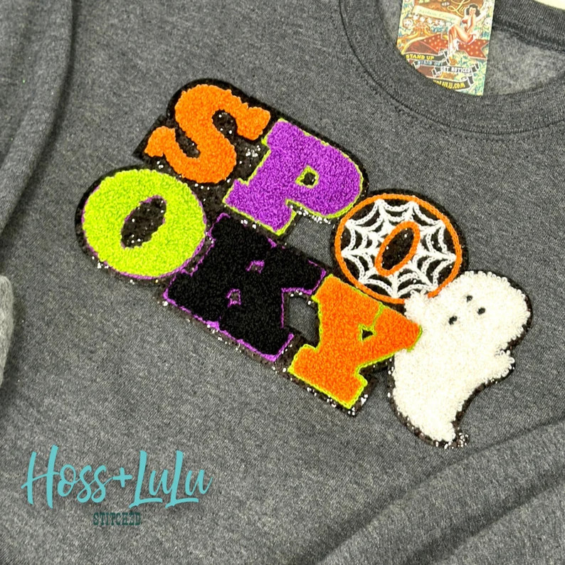 Spooky Purple Chenille Patch Halloween Diy Iron on Patch - Etsy | Etsy (US)