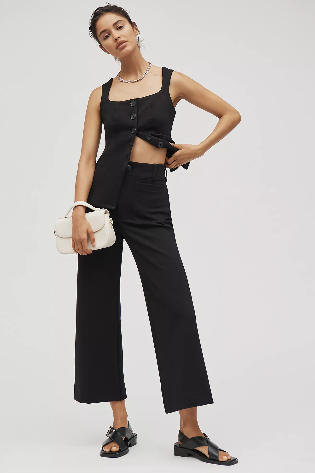 The Colette Knit Crop Wide-Leg Pants by Maeve | Anthropologie (US)