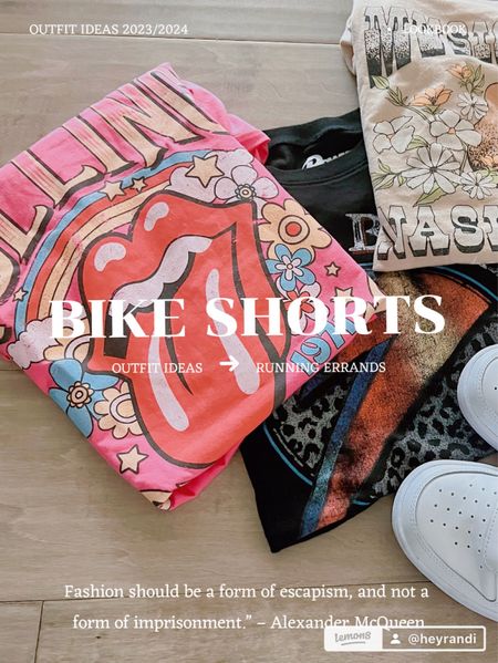 Bike shorts and confidence, the ultimate combo! 💁‍♀️ Check out these chic biker short outfit ideas for fabulous women over 40. Which one is your favorite? Let us know in the comments! ✨ #BikerShortsOver40 #AgelessStyle #FabulousFashion 

#LTKFestival #LTKSeasonal #LTKFind