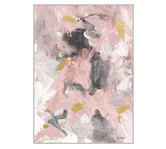Pink Grey Gold Canvas Print | Pottery Barn (US)