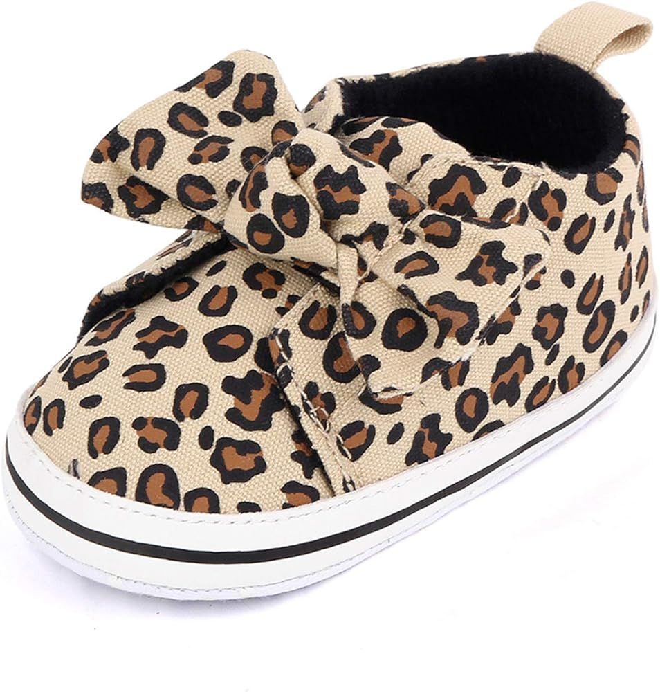 Baby Girl Boy Shoes Infant Newborn Shoes, 0-18 Months Baby Sneakers Boots, Soft Sole Leopard Walking | Amazon (US)