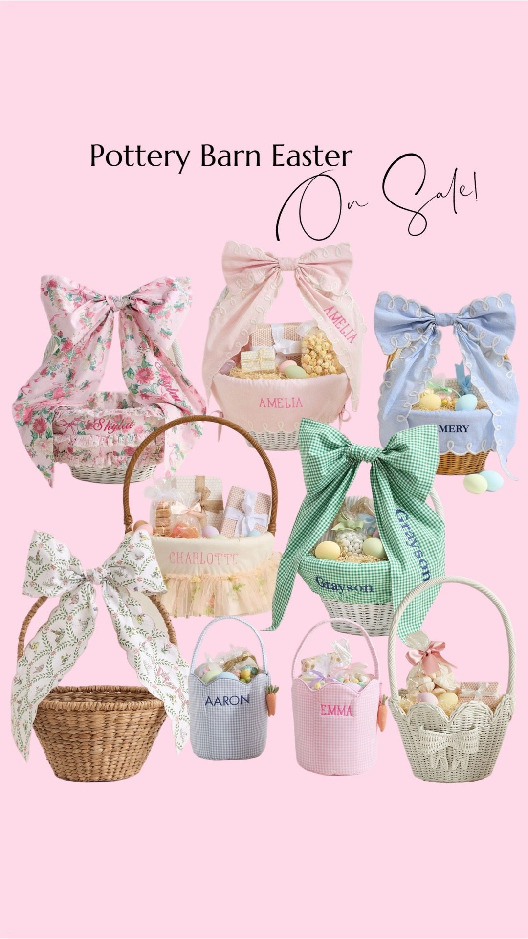 Nice Easter baskets. Easter baskets for boys, Easter baskets for girls. Large Easter baskets. Easter for babies. On sale! Pottery barn kids. 

#LTKmomlife #LTKBaby #LTKKids