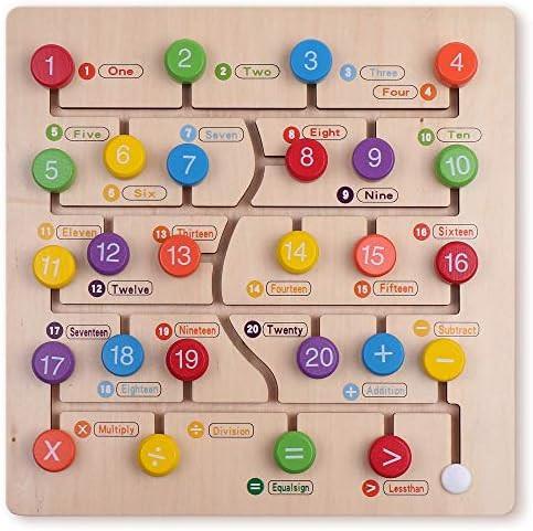 Montessori Toys for Babies | Numbers and Math Board Game | Learning Boards | Wooden Counting Toys... | Amazon (US)