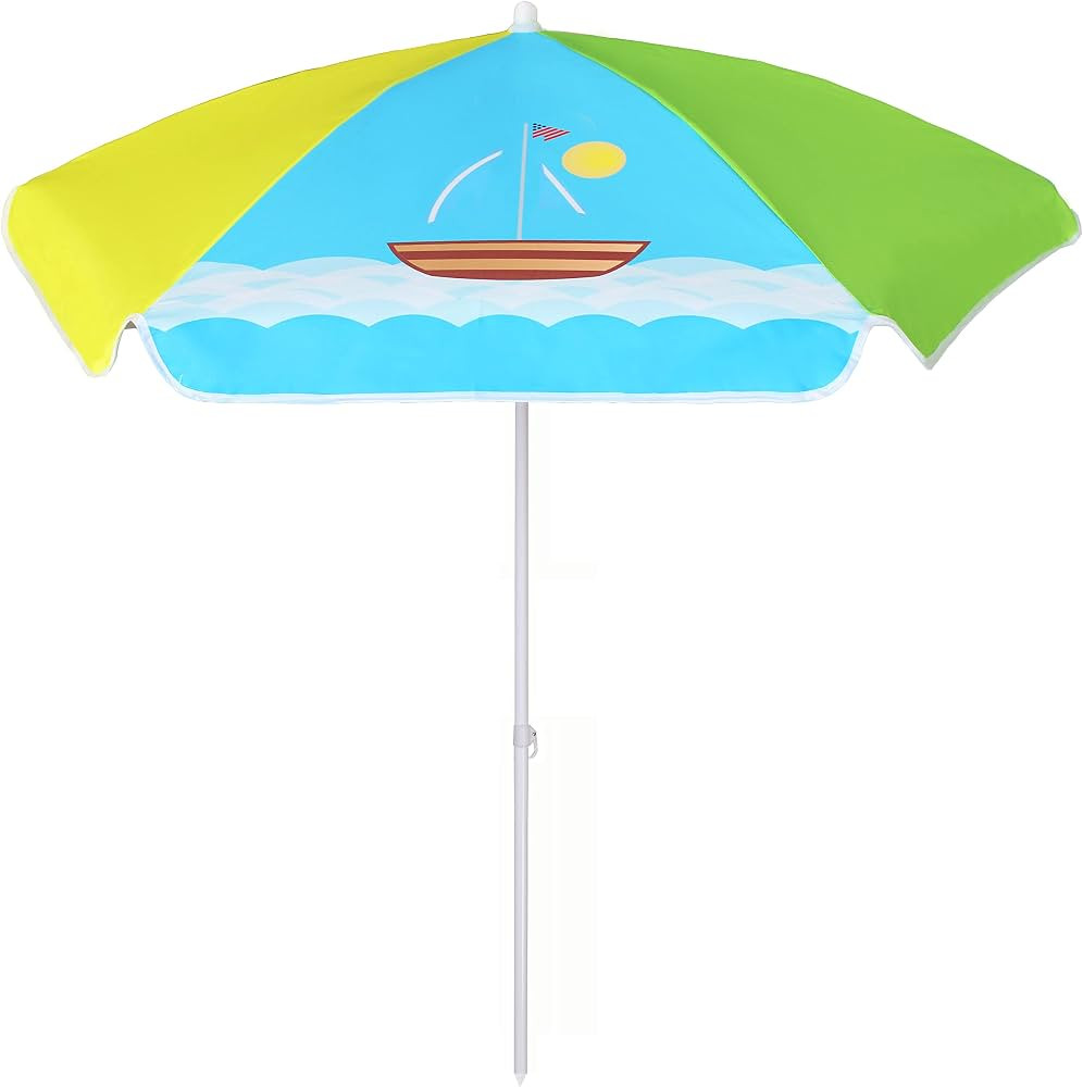 AMMSUN 47 Inch/ 5ft Seaside Umbrella for Sand and Water Table - Kids Durable Umbrellas for childr... | Amazon (US)