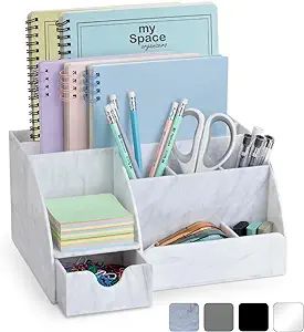 Desk Organizer For Office Supplies And Accessories - 9 Sections With A Drawer - Pencil Pen Holder... | Amazon (US)