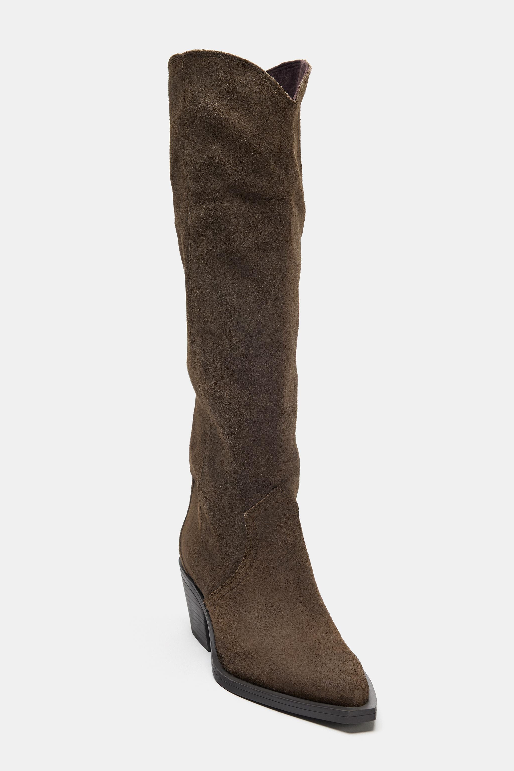 LEATHER COWBOY BOOTS | Zara US