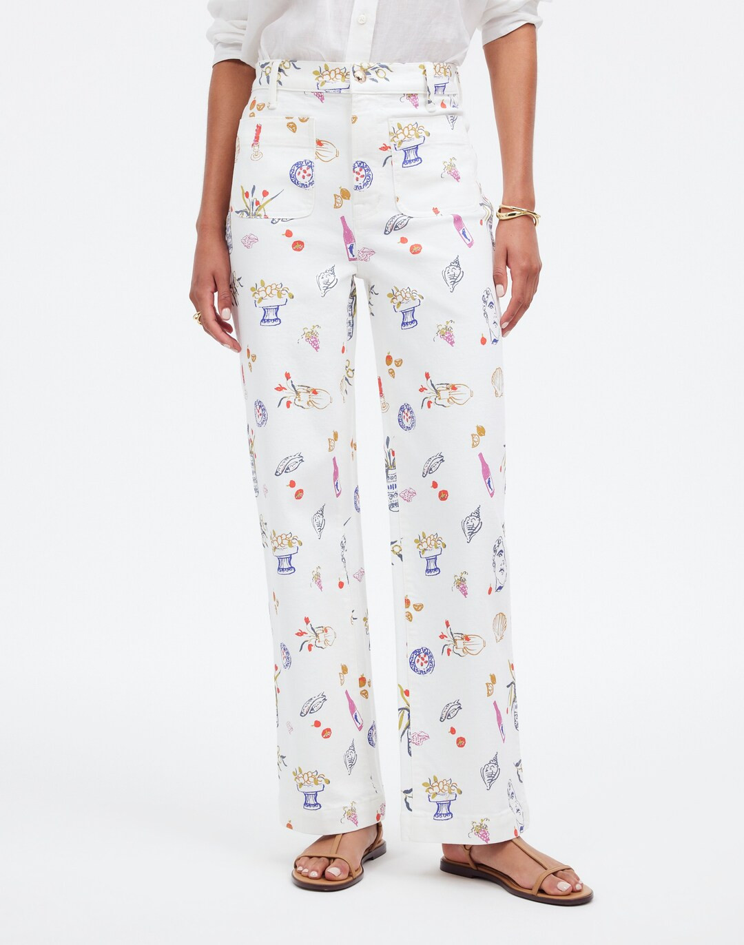 Madewell x Lisa Says Gah! The Perfect Vintage Wide-Leg Crop Jean: Printed Edition | Madewell