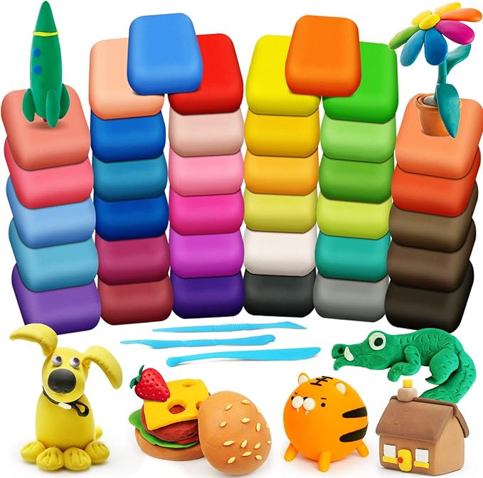 Magic Clay - Air Dry Clay 36 Colors, Modeling Clay for Kids with Tools, Soft & Ultra Light, Toys ... | Amazon (US)