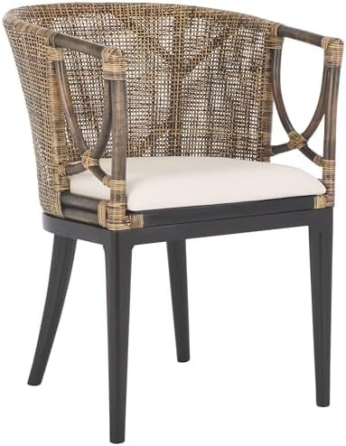 Safavieh Home Collection Beningo and Arm Chair, Brown/Black | Amazon (US)