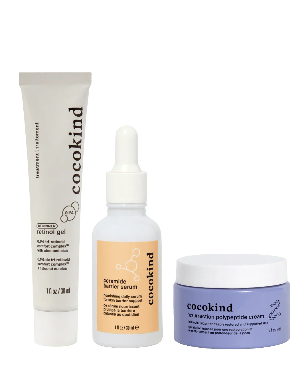 Retinol Skincare | Rich Moisture Retinol Trio | Cocokind