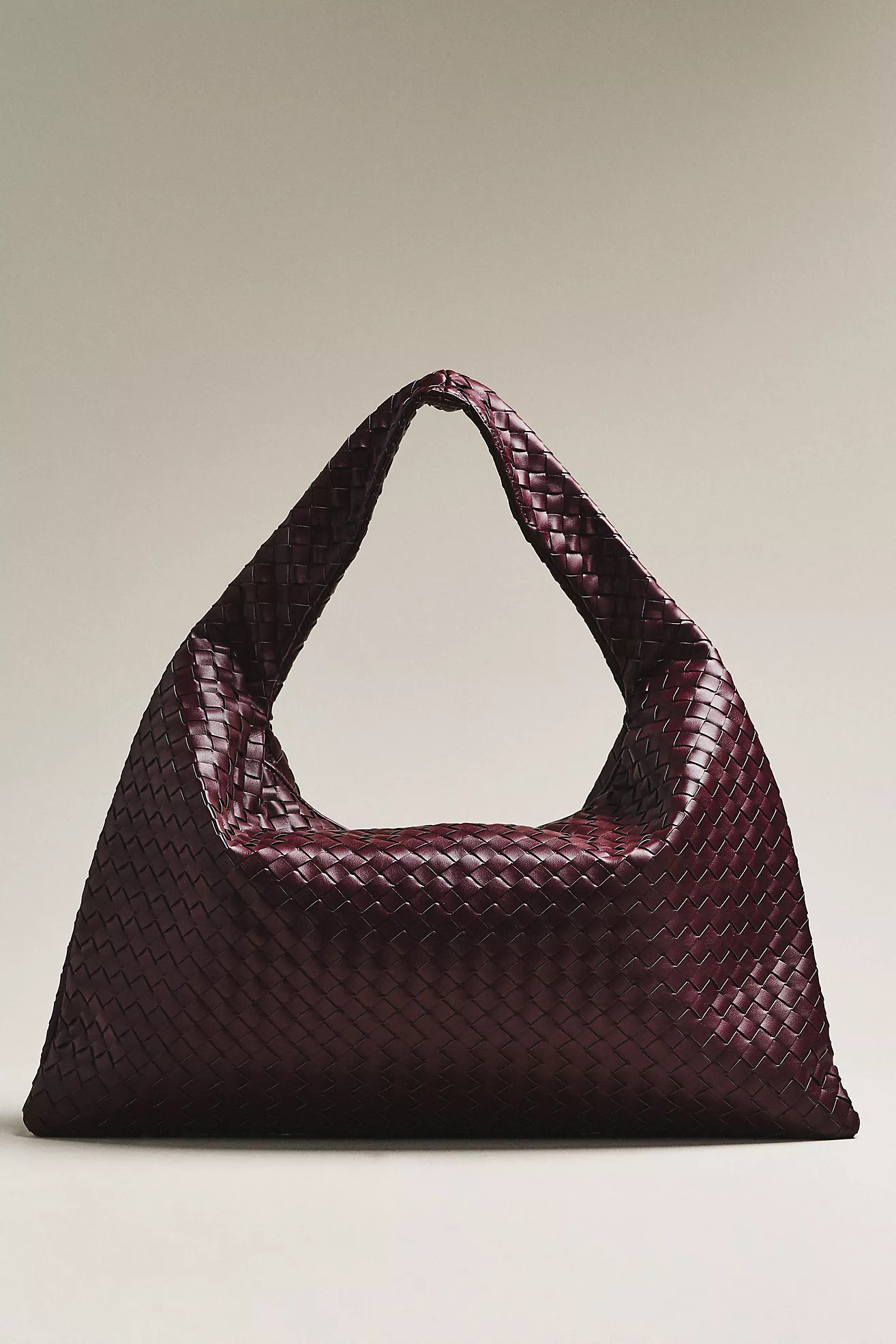 Woven Faux Leather Oversized Slouchy Tote | Anthropologie (US)