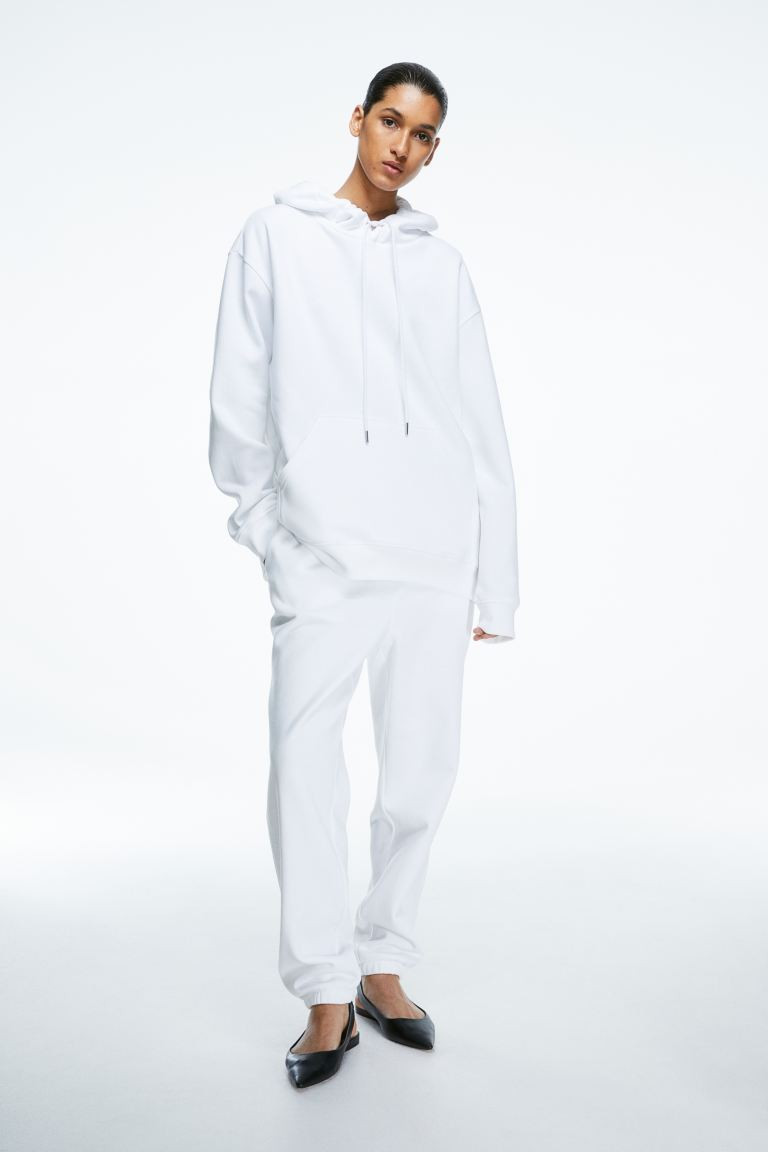 Cotton-blend Sweatpants - White - Ladies | H&M US | H&M (US + CA)