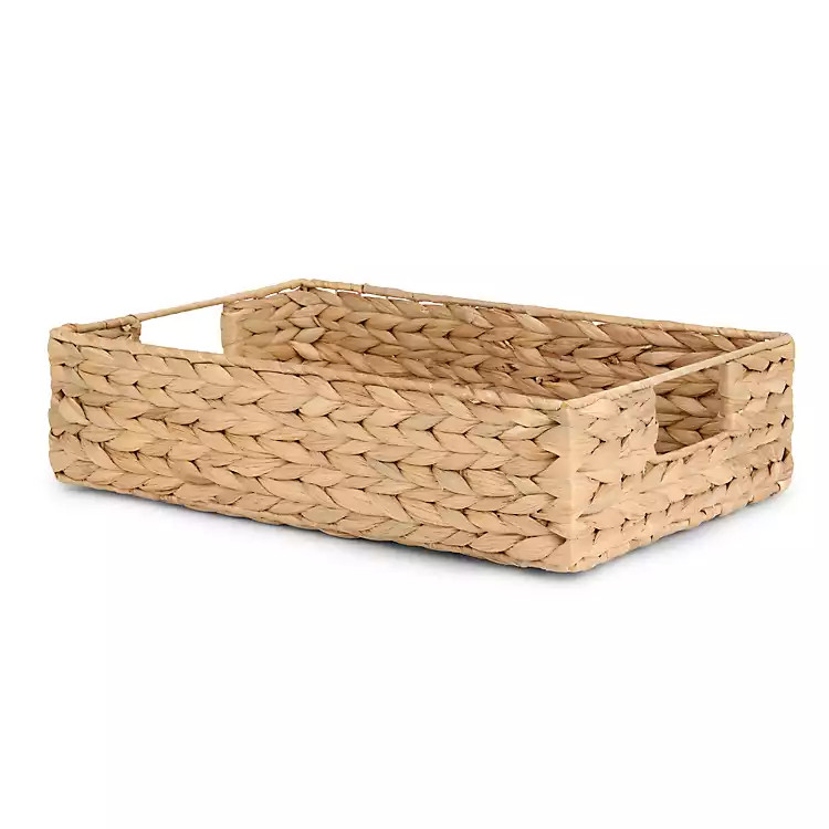 New! Large Water Hyacinth Rectangular Basket | Kirklands