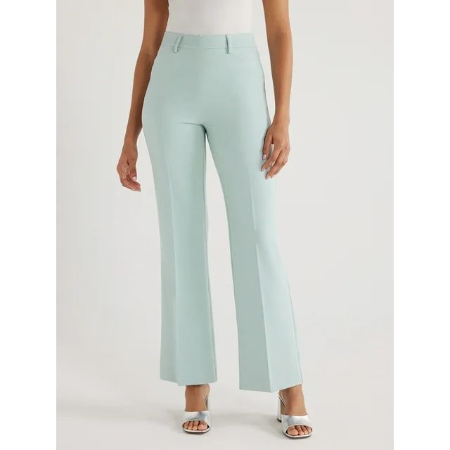 Scoop Women's High Waisted Bootcut Trouser Suit Pants, 32" Inseam, Sizes 0-18 - Walmart.com | Walmart (US)