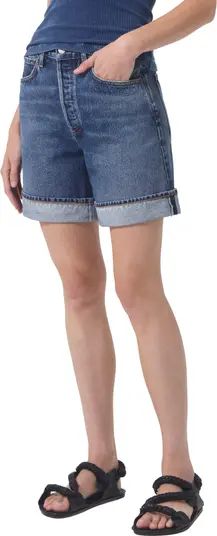 Dame High Waist Mid Length Relaxed Denim Shorts | Nordstrom