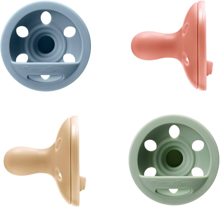 Tommee Tippee Breast-Like Pacifier, Lightweight, One-Piece Silicone Design, Symmetrical Nipple, 6... | Amazon (US)
