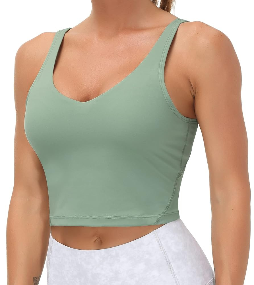 THE GYM PEOPLE Womens' Sports Bra Longline Wirefree Padded with Medium Support | Amazon (US)