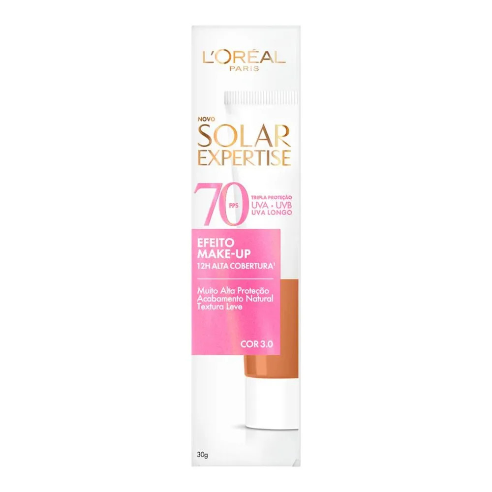 Protetor Solar Efeito Make-Up com Cor 3.0 FPS 70 L'oréal Paris Solar Expertise 30g | Drogaria Sao Paulo (BR)