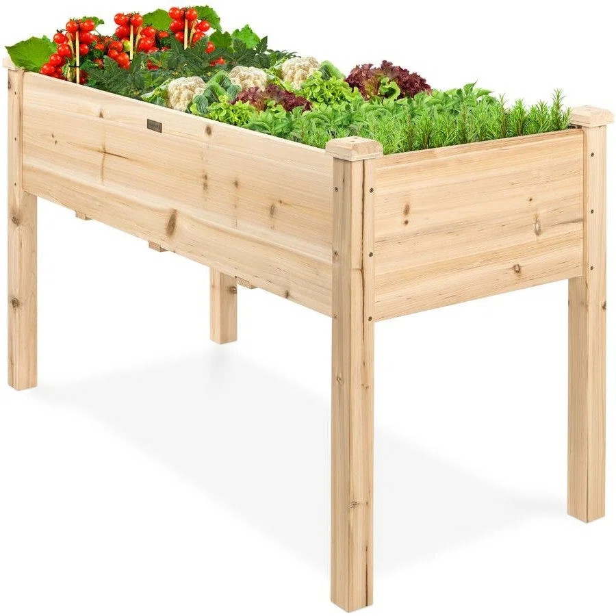 Rigney  Outdoor Fir Wood Elevated Planter with Fabric Liner & Drainage Holes | Wayfair North America