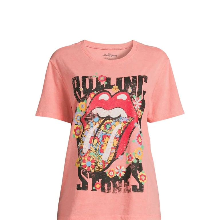 Time and Tru Women's Rolling Stones Graphic Print T-Shirt, Sizes XS-XXXL | Walmart (US)