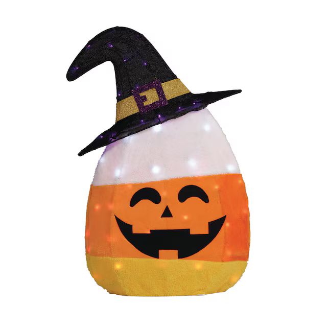 Haunted Living 2.5-ft LED Plush Candy Corn Decoration | Lowe's