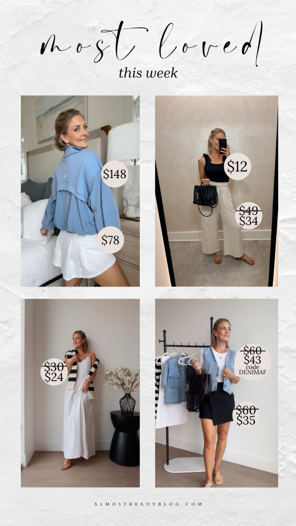 Most loved this week, athleisure, abecrombie sale + an additional 15% off for all denim code DENIMAF 

#LTKSaleAlert #LTKFindsUnder50 #LTKFindsUnder100