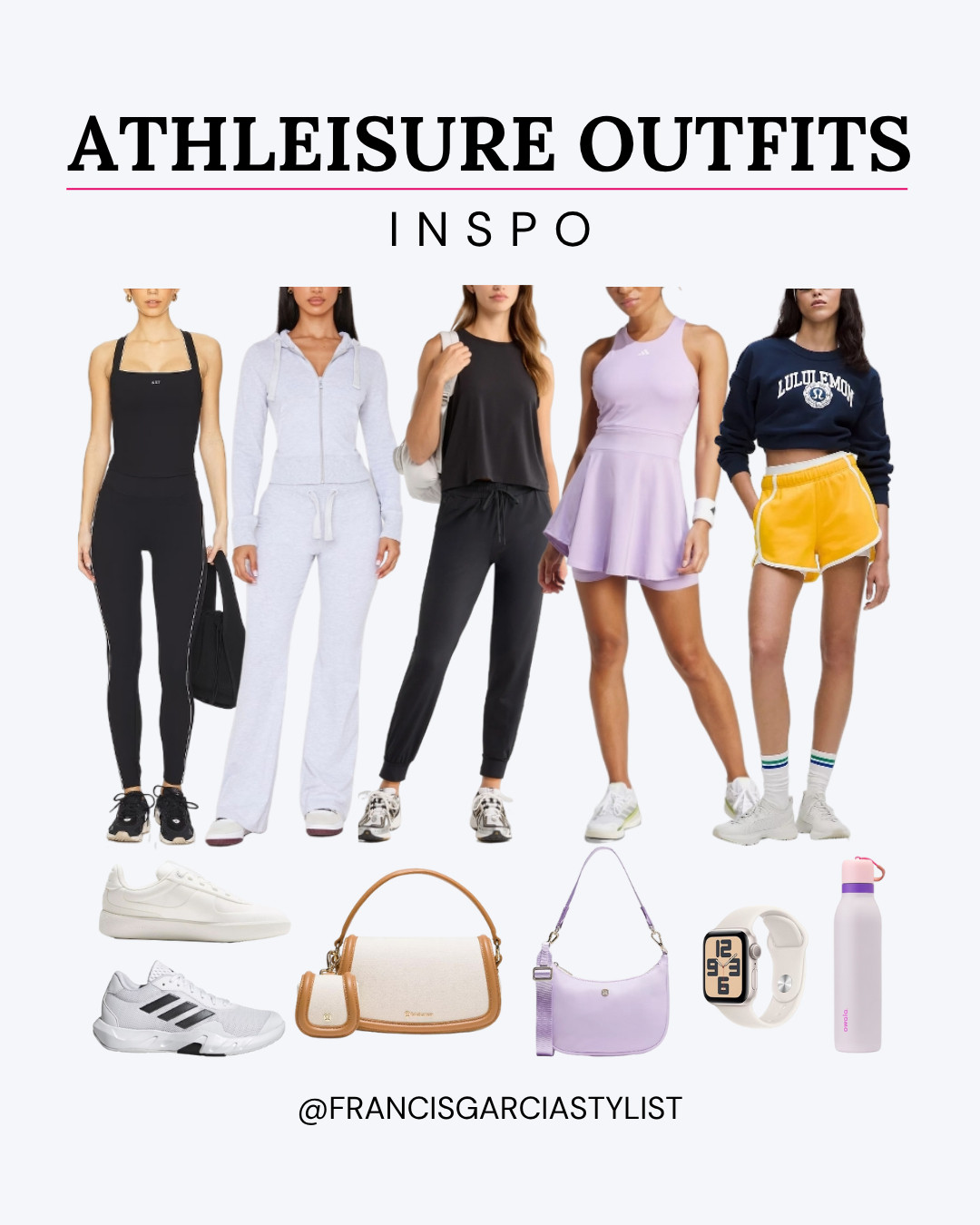 Athleisure Outfits Inspo 

// Athleisure, Athleisure Outfits, Athleisure Sets, Athleisure Skirt, Athleisure Tops, Athleisure Pants, Athleisure Dress, Fitness, Fitness Outfits, Fitness Watch, Gym Fitness, Gym Outfit, Gym Clothes, Gym Shoes, Gym Outfit Women, Gym Bag, Activewear, Activewear Dress, Activewear Set, Workout Sets, Workout Outfits, Workout Tops, Workout Shoes, Workout Clothes, Sports, Sportswear, Sports Outfits, Smart Watch, Tumbler 

 #LTKActive #LTKStyleTip #LTKShoeCrush