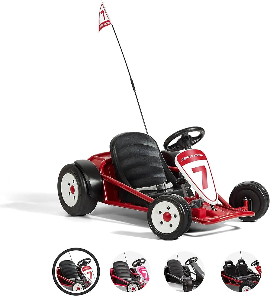Radio Flyer Ultimate Go-Kart, 24 Volt Outdoor Ride On Toy, Red Go Kart For Kids Ages 3-8 | Amazon (US)