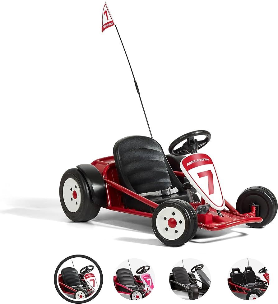 Radio Flyer Ultimate Go-Kart, 24 Volt Outdoor Ride On Toy, Red Go Kart For Kids Ages 3-8 | Amazon (US)