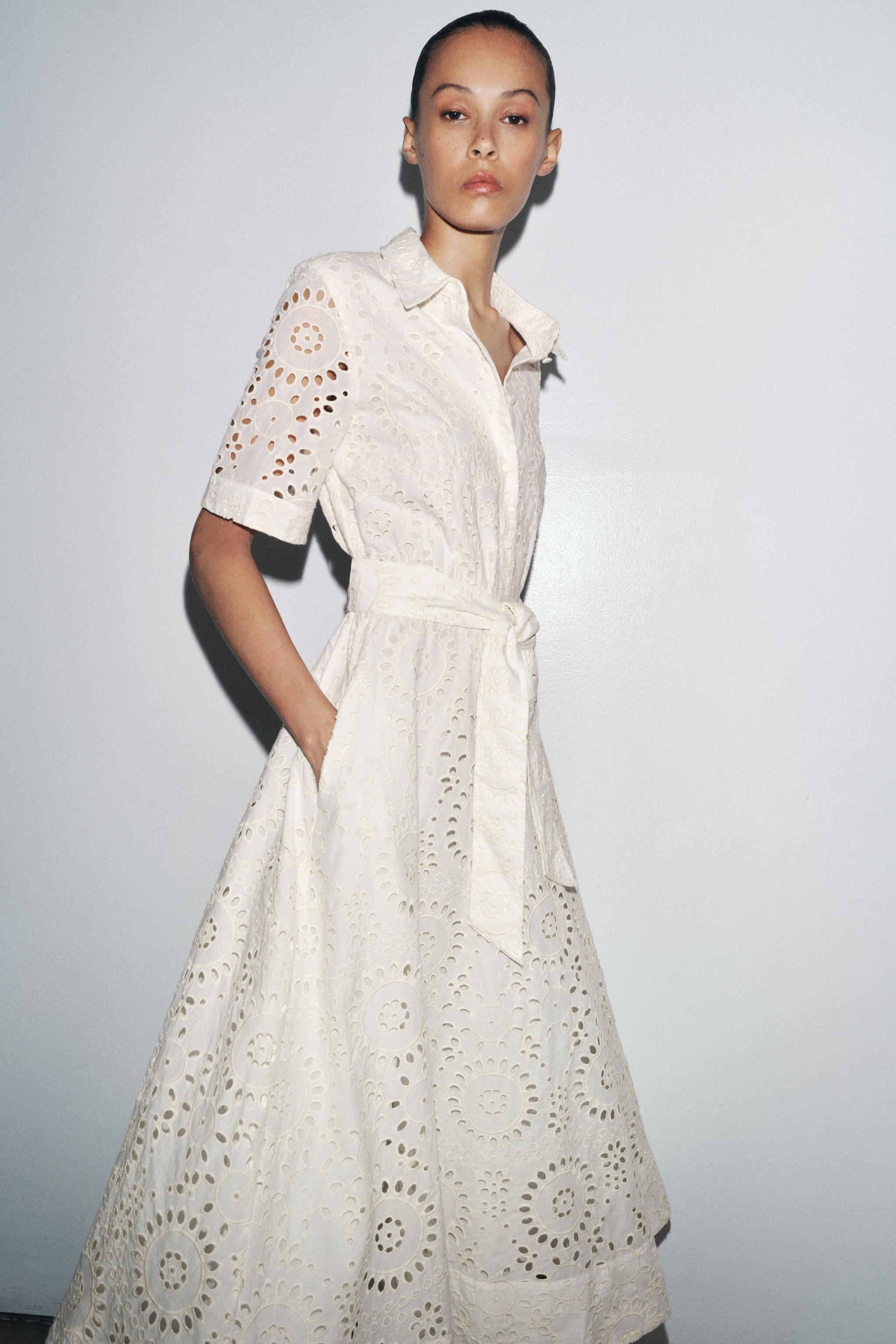 ZW COLLECTION EMBROIDERED SHIRT DRESS | Zara UK