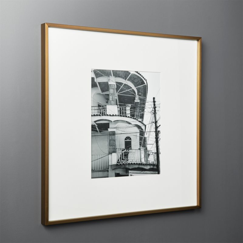 Gallery Brass Frame with White Mat 11x14 + Reviews | CB2 | CB2