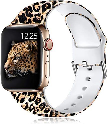 Muranne Cheetah Print Bands Compatible with Apple Watch Band SE 40mm 38mm iWatch Series 6 5 4 3 2... | Amazon (US)
