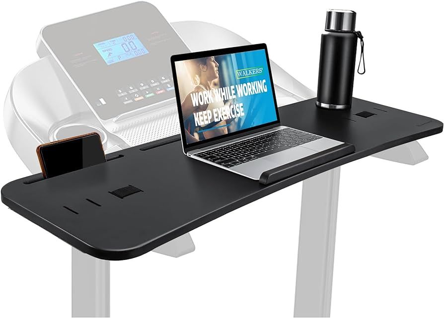 Nnewvante Treadmill Desk Attachment,Bamboo Laptop Holder Stand for Treadmill Workstation Handrail... | Amazon (US)