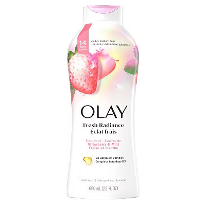 Olay Fresh Outlast Body Wash White Strawberry & Mint - 22 fl oz | Target