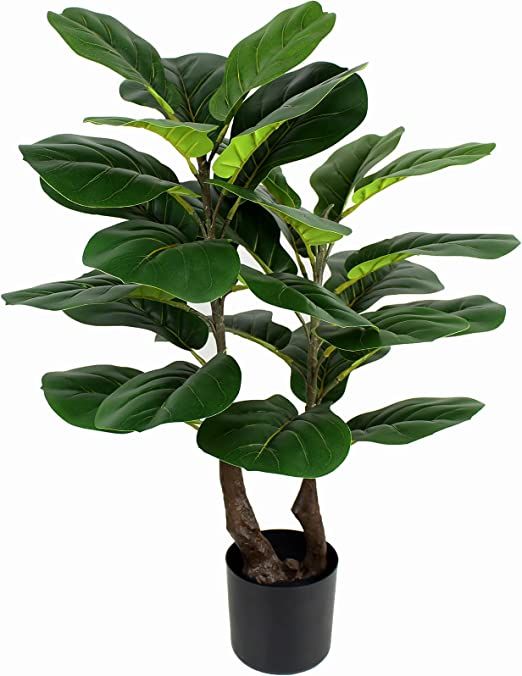 NICENATURE 28" Artificial Fiddle Leaf Fig Tree/Fake Ficus Lyrata Faux Plant in Pot for Office Dec... | Amazon (US)
