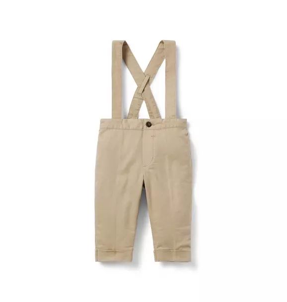 Baby Linen-Cotton Suspender Pant | Janie and Jack
